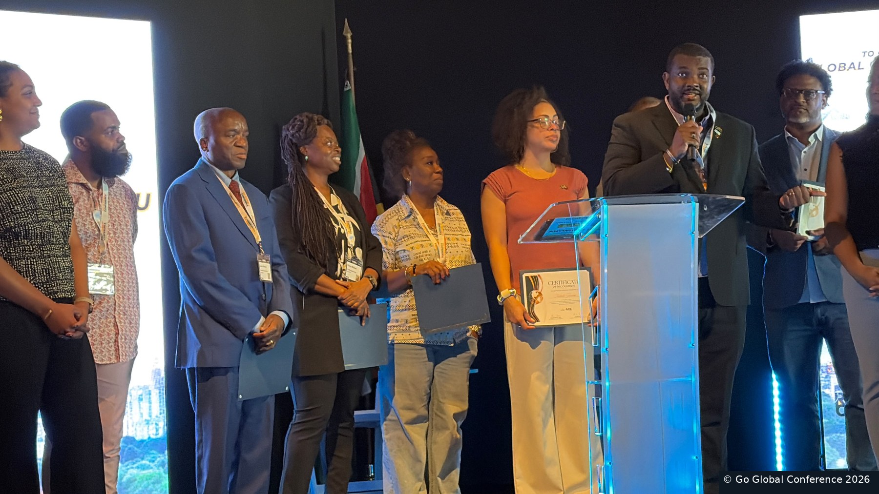 Recognition and congratulations on stage · GGC 2026