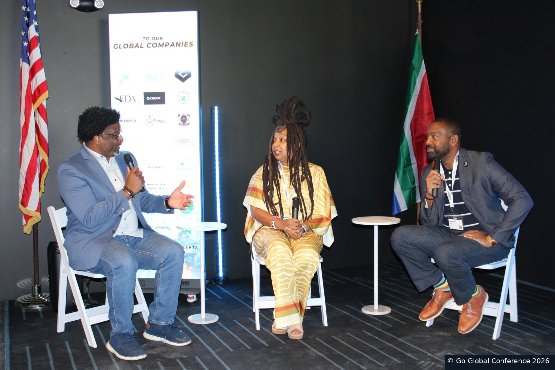 A fireside conversation on stage · GGC 2026