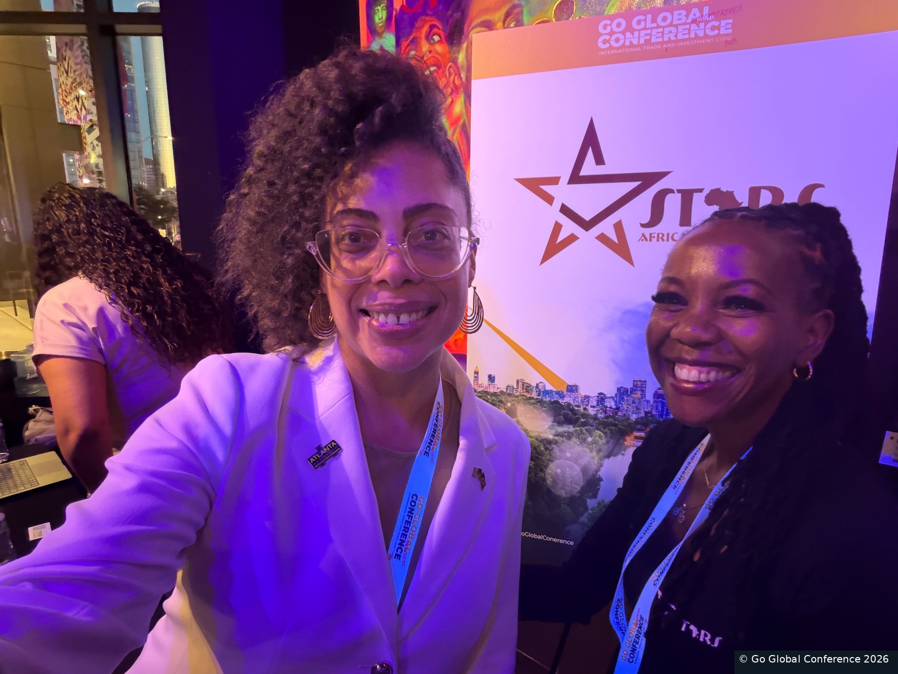 Delegates connecting at the reception · GGC 2026