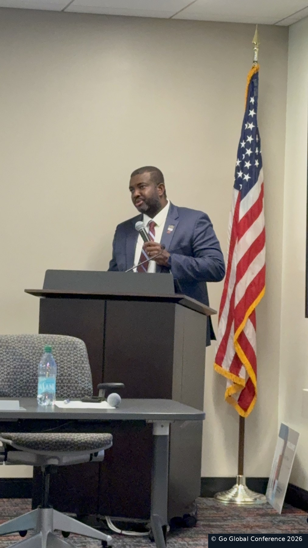 Airport representative addressing delegates · GGC 2026